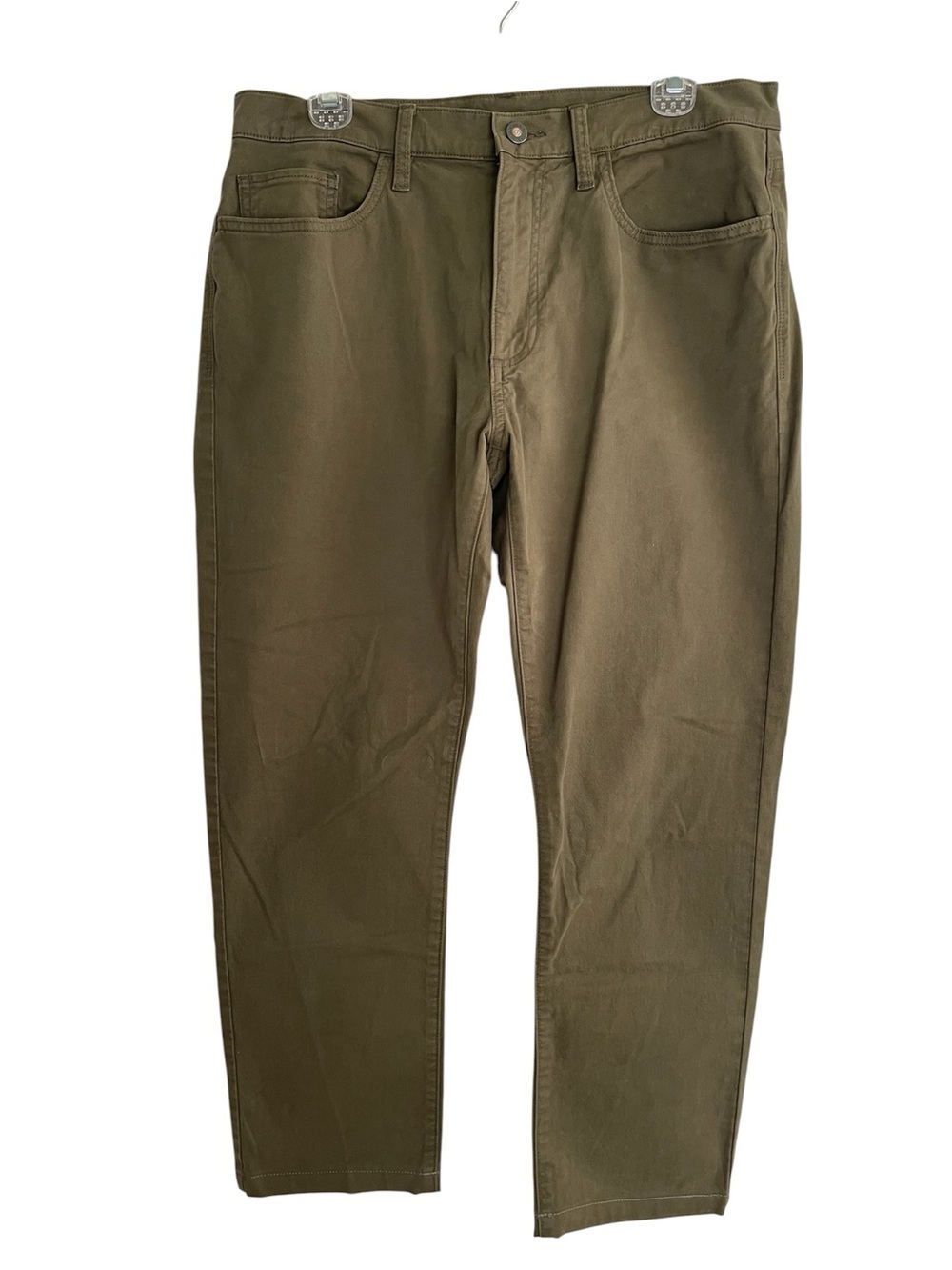 Flint and Tinder Men's Olive Chino Pants Size 33 x 30 Slim Fit minimalist preppy
